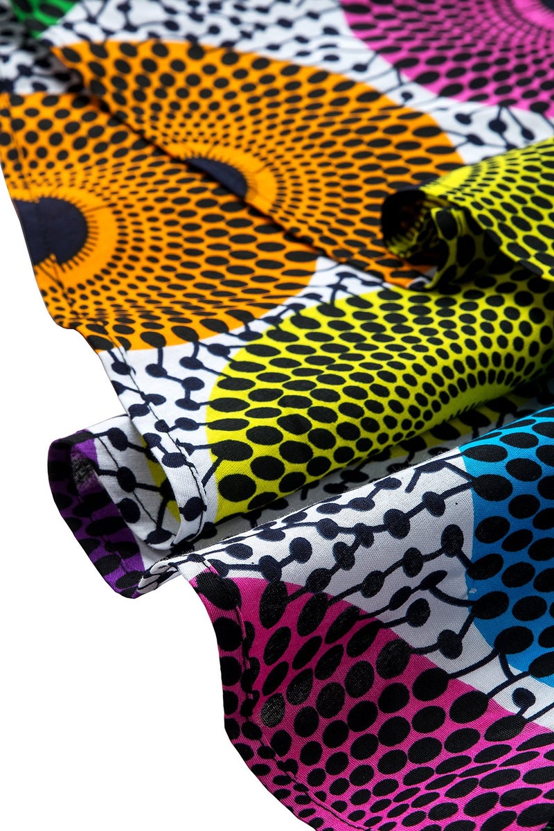 SHENBOLEN Women African Print Dresses Autumn and Winter Long Sleeves Ankara Dress(Medium,C) - Image 5
